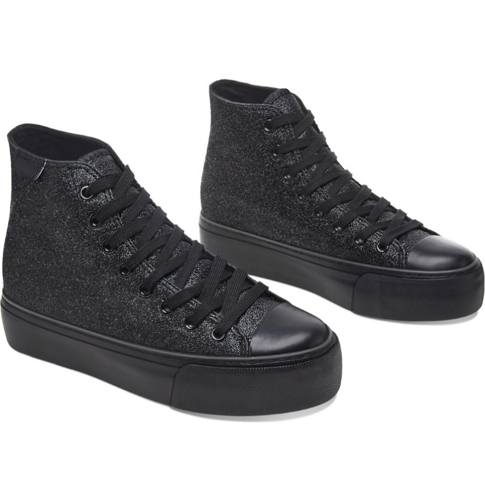Platform High Top Rhinestone Glitter Lace Sneakers Sparkly Bling Shiny Y2k Goth